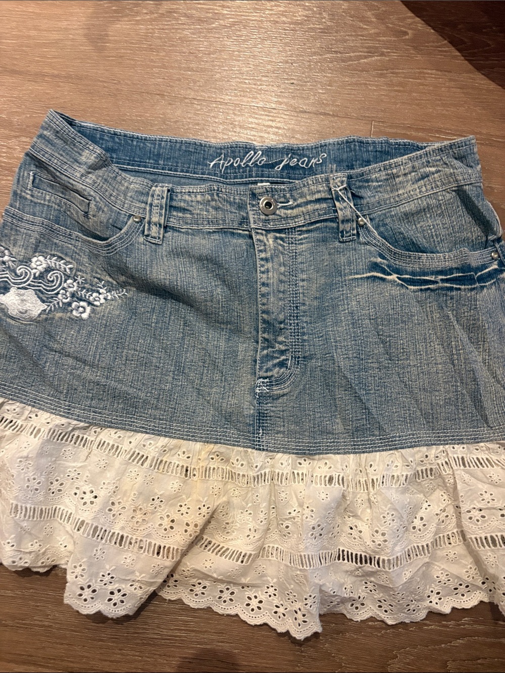 Apollo vintage denim skirt 1XL paper tag